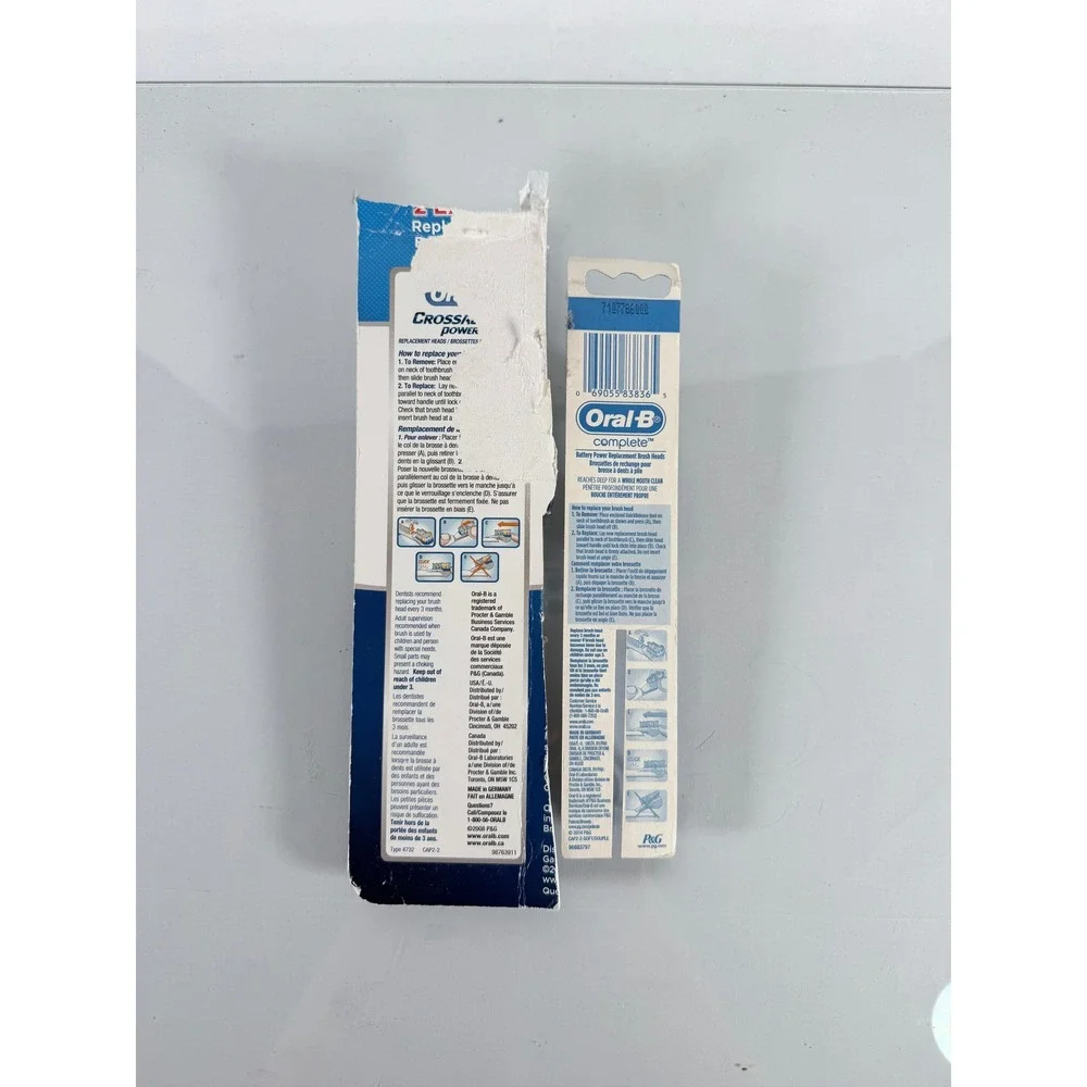 2 x Oral-B Complete Dual Clean Power‎ Replacement Brush Heads 2 Count each
